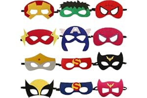 SUPMEHERO Superhero Masks Party Favors for Kid Birthday Party Decoration Super Hero Cosplay Costumes Dress Up Party Favors Supplies for Children Mask