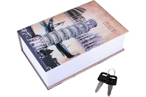 ATYHAO Coffre-fort de Livre avec Serrure à Clé - Home Dictionary Diversion Safe Lock Box Coffre-fort en Métal(#7)
