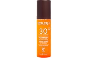 Rougj Spray Solare Bifasico 30 con Attivatore di Melanina - Protezione Solare 30 Spray Corpo con Arginina, Fico d’India e Thermus Ferment - SPF 30 Water Resistant 200ml - Made in Italy