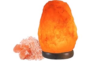 BEPER P201UTP100 Salzlampe Naturform, Holzsockel, Reduziert Stress, Reinigt die Luft