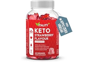 SUNSHYNE Keto Gummies Weight Loss Support Food Supplement - Strawberry Flavour 60 Gummies – Low Calorie Snacks - No Added Sugars - Appetite Control & Energy Boost - Vegan and Gluten Free