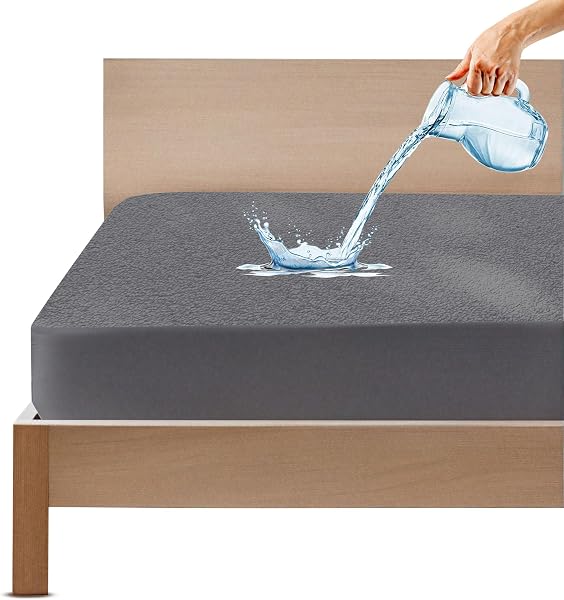 GADDA CO 100% Waterproof Premium Cotton Feel Mattress Protector King Size…