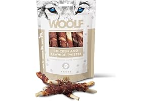 WOOLF Snacks Naturales para Perros | Rollitos Masticables de Pollo Sin Conservantes | Chuches para Perros Naturales | Premios Saludables | Dog Treats Snack Bajo Calorías | 100g