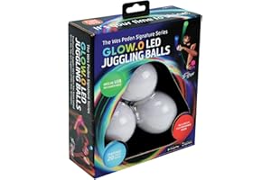 SPIN BALLS Fun in Motion LED Juggling Balls Glow Balls – Unique Glow.0 Technology LED Ball with 22 Vibrant Color Light Modes & Patterns – USB Rechargeable, Soft-Core, Pro-Weighted Light Up Ball (Set of 3)