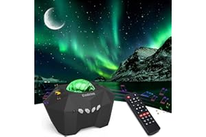 ‎CADRIM Cadrim Sternenhimmel Projektor, LED Sternenprojektor Polarlicht Lampe mit Fernbedienung Starry Stern Mond für Party Weihnachten Halloween Geschenke