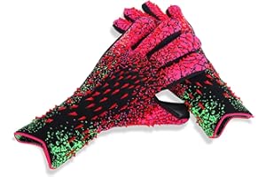 Pratvider Guanti da calcio Portiere per bambini,Guanti da portiere per bambini,Guanti da calcio,Guanti protettivi Protezione mani per bambini,Protezione per polso,palmi e dita (rosso taglia 8)