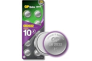 GP Extra Lithium Knopfzellen CR2032 3V | 10 Stück Batterien CR 2032 | 2032 Knopfzelle 3 Volt ideal als Airtag Batterie, für LED-Beleuchtung, Autoschlüssel etc.