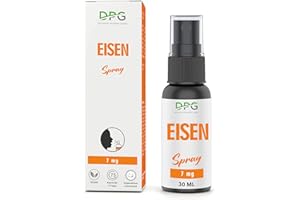 DPG DELNAVA PHARMA GMBH DPG Premium Eisen Spray 7mg für schnelle Bioverfügbarkeit 30ml - Eisen vegan und hochdosiert - mit Apfel Geschmack