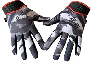 F33L SR3 Diamond Sim Racing Gloves - Camo Green & Camo Snow