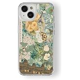 Multitronic iPhone 13 Compatible Flowers and Cat Collage Design Printed Transparent Case