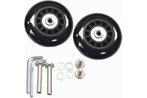Rhinenet Paire Bagages Valise Roues de Remplacement OD 68MM essieux 35 Set de Réparation pour Les Bagages Valise, 68mm x 24mm x 6mm