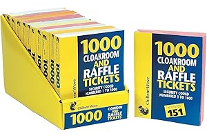 HAOCOMS Chiltern Wove 5 x Cloakroom and Raffle Tickets 1-1000