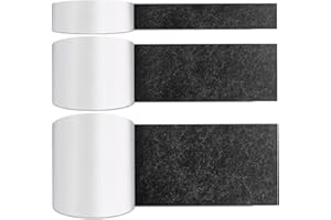 teeppo 3x Feltrini Sedie, Feltrini Adesivi per Mobili, Feltro Adesivo Rotolo con Spessore 4mm, Include 100 x 10 cm +100 x 5 cm + 100 x 2cm, Nero