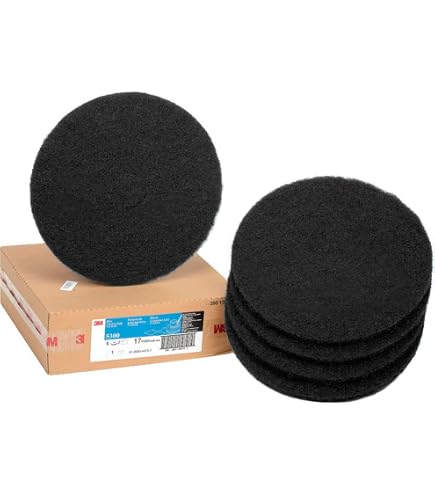 HUAALIUCHE 17" Floor Sanding Disc – Cloth-Backed Silicon Carbide, 36 Grit, 2" Center Hole For Concrete & Stone (3-Pack)