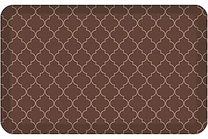 NewLife by GelPro Anti-Fatigue Designer Comfort Kitchen Floor Mat, 20x32”, Lattice Java Stain Resistant Surface with 3/4” Thick Ergo-Foam Core for Health and Wellness