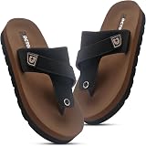 DOCTOR HEALTH SUPER SOFT Men's Black Flip Flops | Soft Cushioned Footbed | Lightweight Casual Slippers with Comfortable Thong Strap | Anti-Skid Sole for Everyday Wear, Walking & Outdoor Use: 