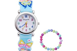 MUXIJIA Kinder Uhren für Mädchen ab 3-10 Jahre, Analog Quarz Armbanduhr Jungen Uhr Mädchen Uhr, 3D Cartoon Mädchenuhr Silikon Uhrenarmband Kinderuhr