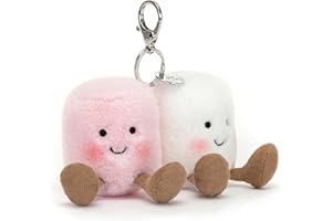 JELLYCAT Amuseable Pair of Marshmallow Bag Charm Keyring