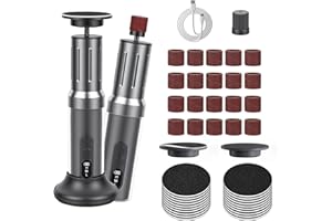 Glovios Pedicure Elettrico Professionale Piedi, Lima Elettrica Calli con 20 Dischetti Sostituibili, Rotazione 360°, Attrezzi per Cura dei Piedi per Talloni Screpolati, Calli