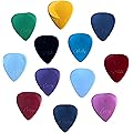 Plick the Pick Lot de 12 médiators ergonomiques pour guitare acoustique en matériaux différents