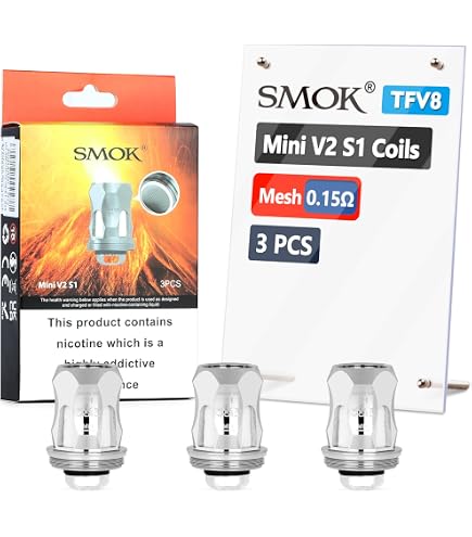 SMOK TFV8 Baby V2 A1 Replacement Coils - 0.17 Ohm Mesh Coils, Pack Of 3,  For R Kiss & Species Kits Smok Vape Coils