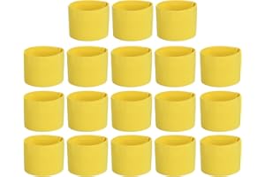 PATIKIL Brassard de Capitaine de Football, 18 pièces Brassardsélastiques pour Le Football Brassardsde Sport pour Jeunes et Adultes Équipe de Football Entraînement Jaune Clair