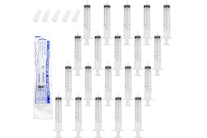 Scettar 20Pz 10ml Siringhe, Siringa di Plastica, Siringhe senza Ago, Siringhe per l'alimentazione di Piccoli Animali, Laboratorio di Scienze, Industriale, Confezionati singolarmente, Con spina
