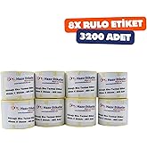 ready labels, get ready, get it fast Eco Thermal Label (Slagged) 40mm x 20mm Total 3200 Pieces 8 Rolls, 400 Pieces Wrapped in Roll 4