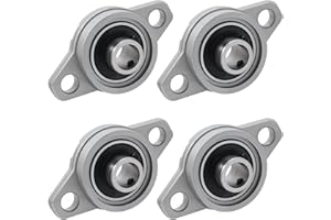 NAKUPENDA 4 Pièces Paliers a Semelle Roulements à Bride Rhombique Bloc D'oreiller Roulements a Billes Bride Roulement (10mm Diamètre Intérieur)