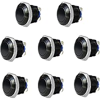 Thlevel Druckknopfschalter Schraubkontakte Schalter Drucktaster 8 Stücke 16mm 12 V Metall Momentary Push Button Schalter…