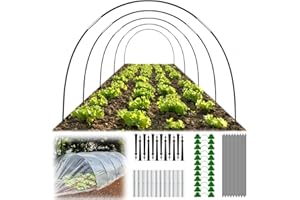 QIMMU Arcos Invernadero,Aros de Invernadero para Tunel,Arcos de Túnel para Plantas,Arcos para Invernadero,Túnel Invernadero,Garden Tunnel para Cultivar Túneles
