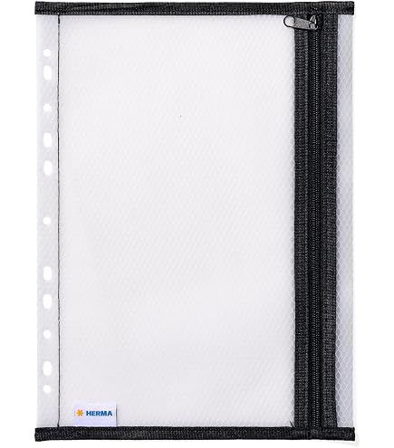Pochettes Zippées Transparentes A4 - Lot De 5 Pièces En PVC - Pour Archivage, Transport De Documents, Fournitures De Bureau