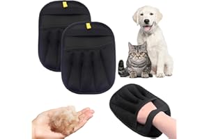 STOAT®Guantes Eliminador de Pelo para Perros & Gatos 2025 - Electroestático para Toilette, Sofá, Alfombra, Asiento Coche, Ropa, Cama (2 Guantes para Quitar Pelo a Mascotas)