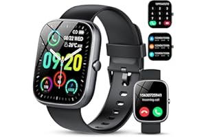 CASCHO Montre Connectée Homme avec Appel Bluetooth,Montre Connectée Femme 1.91" HD,Montre Connectee Sport Etanche IP68,100+ Sportifs, Moniteur de Sommeil Tension, Montre Podometre pour Android iOS