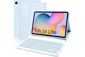 YEEGNAR Funda Teclado Samsung Galaxy Tab S6 Lite, Teclado Español Ñ para Tablet S6 Lite 10.4" 2022 (SM-P613/ P619) & 2020 (SM-P610/ P615) (Stylus no Incluido)