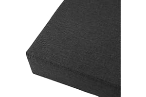 Xpnit Coussin de banc épais 2/3 places - 45/80/100 cm, pour intérieur ou extérieur (120 x 40 x 7 cm, noir)