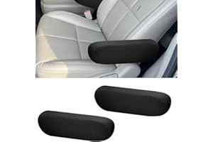 AHLMA 2 Pièces Voiture Accoudoir Pad Universel Noir Protège Accoudoir Voitur Housse Daccoudoir de Voiture Housse Daccoudoir de Siège Avant de Voiture pour la Plupart des Voitures Camions SUV Etc