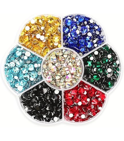 BEADSLAND Strass Hotfix,4000 PCS Strass Bleue Thermocollant Pour Vetement Mixte 6 Tailles Avec Crayon De Cire Et Kit Pince à Épiler, SS6-SS30,Aigue-marine