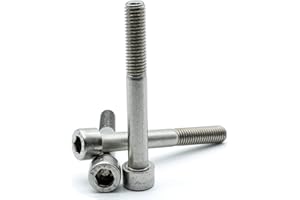 Hippo Hardware M5 (5mm X 90mm) Socket Cap Screw Hex Head Allen Bolts A2 Stainless Steel (Pack of 10)