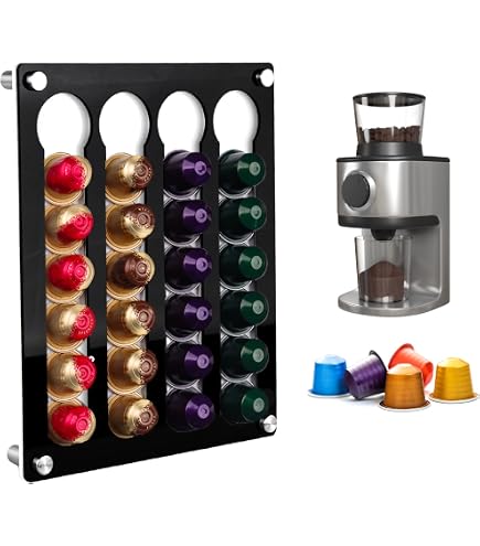 Support Pour Capsule De Café En Métal - Organisateur Mural Compatible K-Cup, Noir