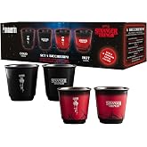 Bialetti Stranger Things 4'l&uuml; Kahve Fincanı Seti, Isıya Duyarlı, Renk Değiştiren, Bulaşık Makinesinde Yıkanamaz - Her biri 80