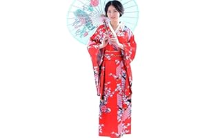 Botanmu Women's Peacock Kimono Robe Japanese Dress Photography Cosplay Costume 5 Colors