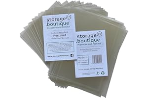 Storage.boutique Postcard Protective Sleeves, Acid Free & Archive Standard, Modern Size, 164 x 118 mm, 50