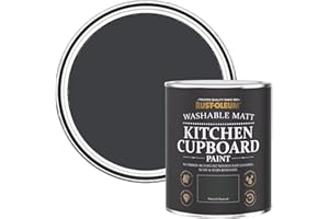 Rust-Oleum Black Kitchen Cupboard Paint in Matt Finish - Natural Charcoal (BLACK) 750ml