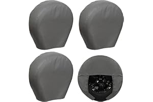 Moonet Tough Tire Covers for RV Wheel(4 Pack), Heavy Duty Thicken Sun Protectors for Truck Motorhome Boat Trailer Camper Van SUV, for Diameter 36"-39" Charcoal