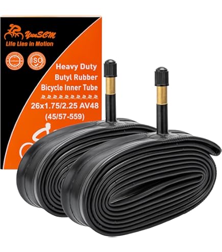 Camera D'Aria Per MTB 26 Pollici - 2 Pezzi, Gomma Butilica, Valvola AV32mm - Foto 2