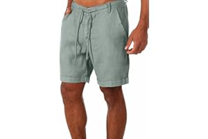 YAOBAOLE Short Lin Homme Bermudas Homme Grande Taille Shorts Eté Bermuda la Plage