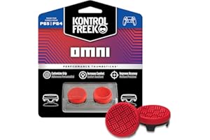 KontrolFreek Omni per PlayStation 4 (PS4) e PlayStation 5 (PS5) | 2 levette ad alte prestazioni | 2 concavi a vita bassa | Rosso
