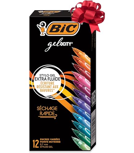 BIC Velocity Gel Retractable Stifte – Schwarz, Medium, 2er Pack (Packung Mit 6 Sets)