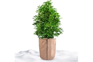 Gigmeta Thermo Topfschutz Pflanzen Winter, 45 x 50cm Topfpflanzen Schutzbeutel für Pflanzen, Winter Topfschutz mit Zugband, Frost Schutz für Pflanzkübel Pflanztöpfe für TopfPflanzen